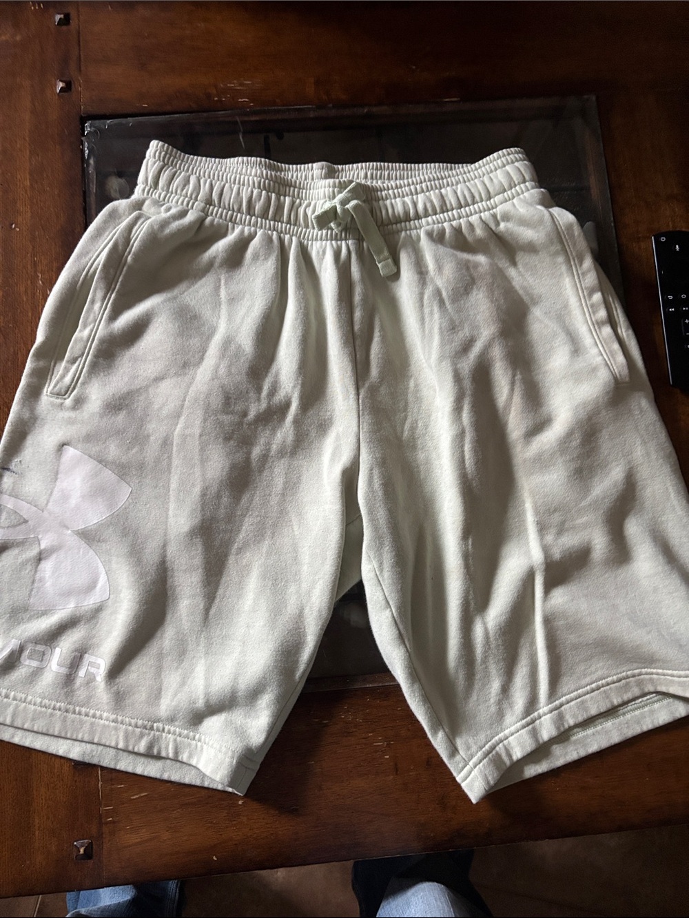 Under Armour Men's Cream Athletic Fleece Shorts